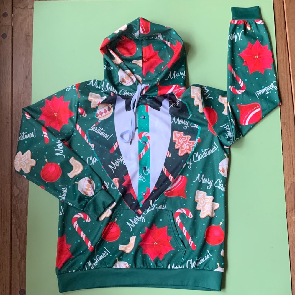 Festive Green Christmas Hoodie